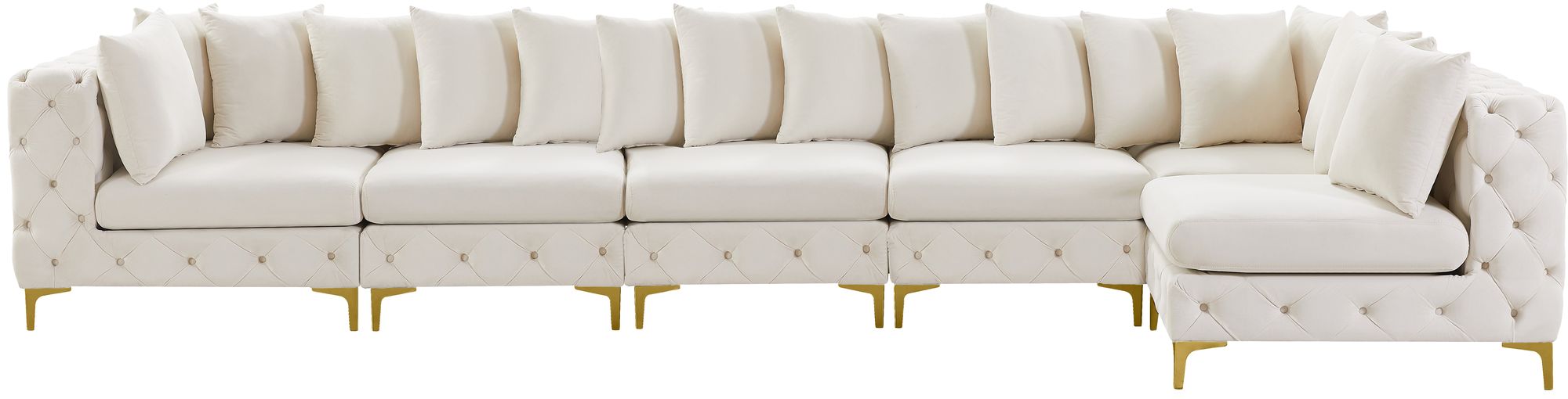 Tremblay 168" 6-Piece Velvet Modular Sectional
