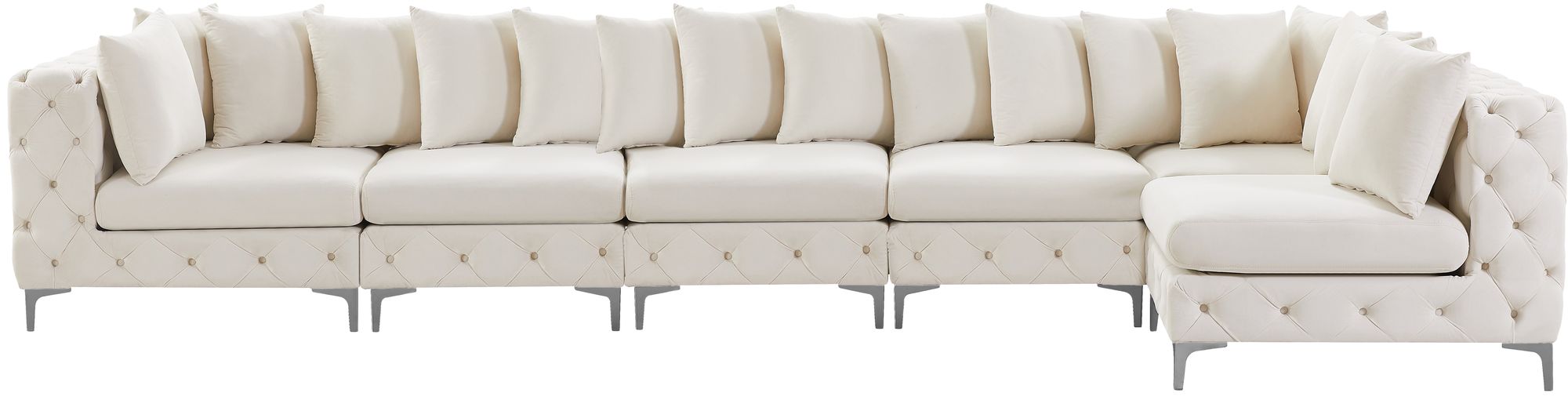 Tremblay 168" 6-Piece Velvet Modular Sectional
