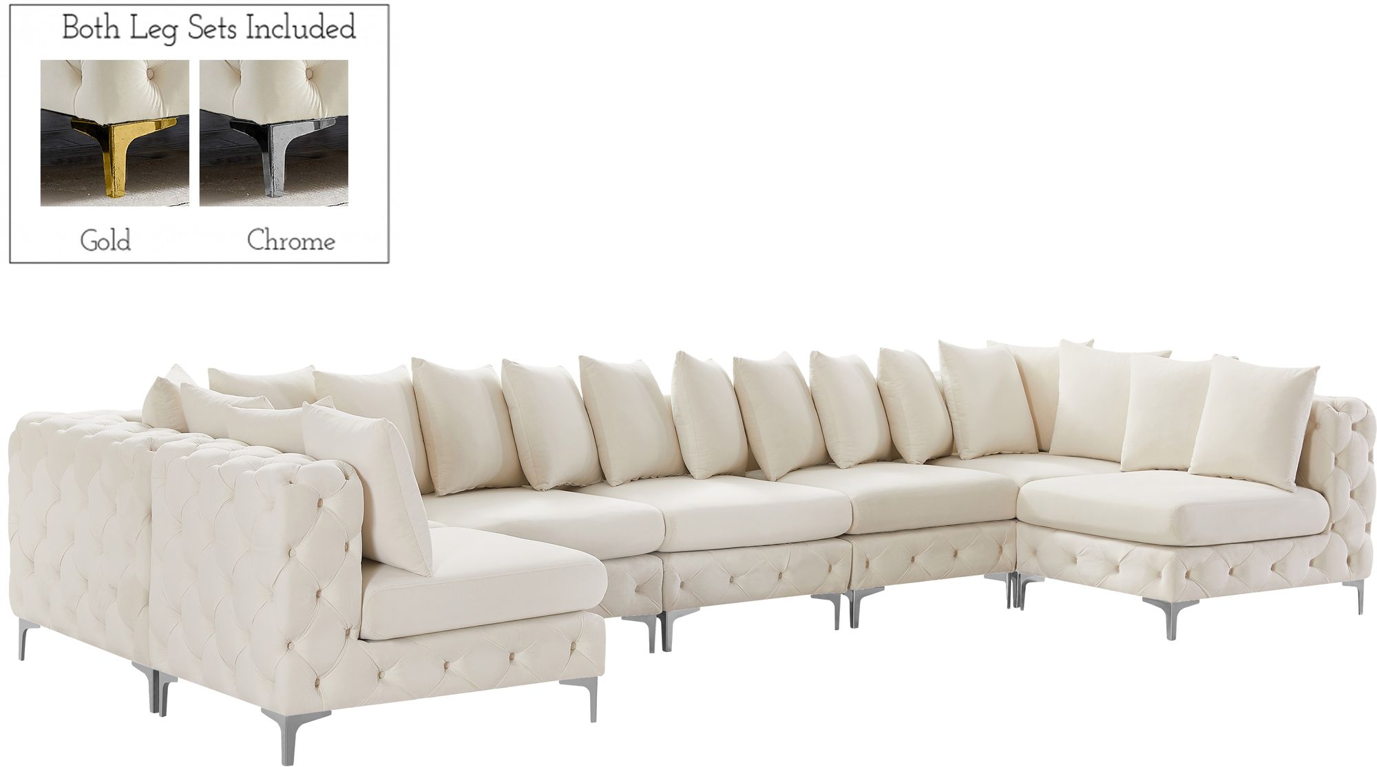 Tremblay 168" 7-Piece Velvet Modular Sectional