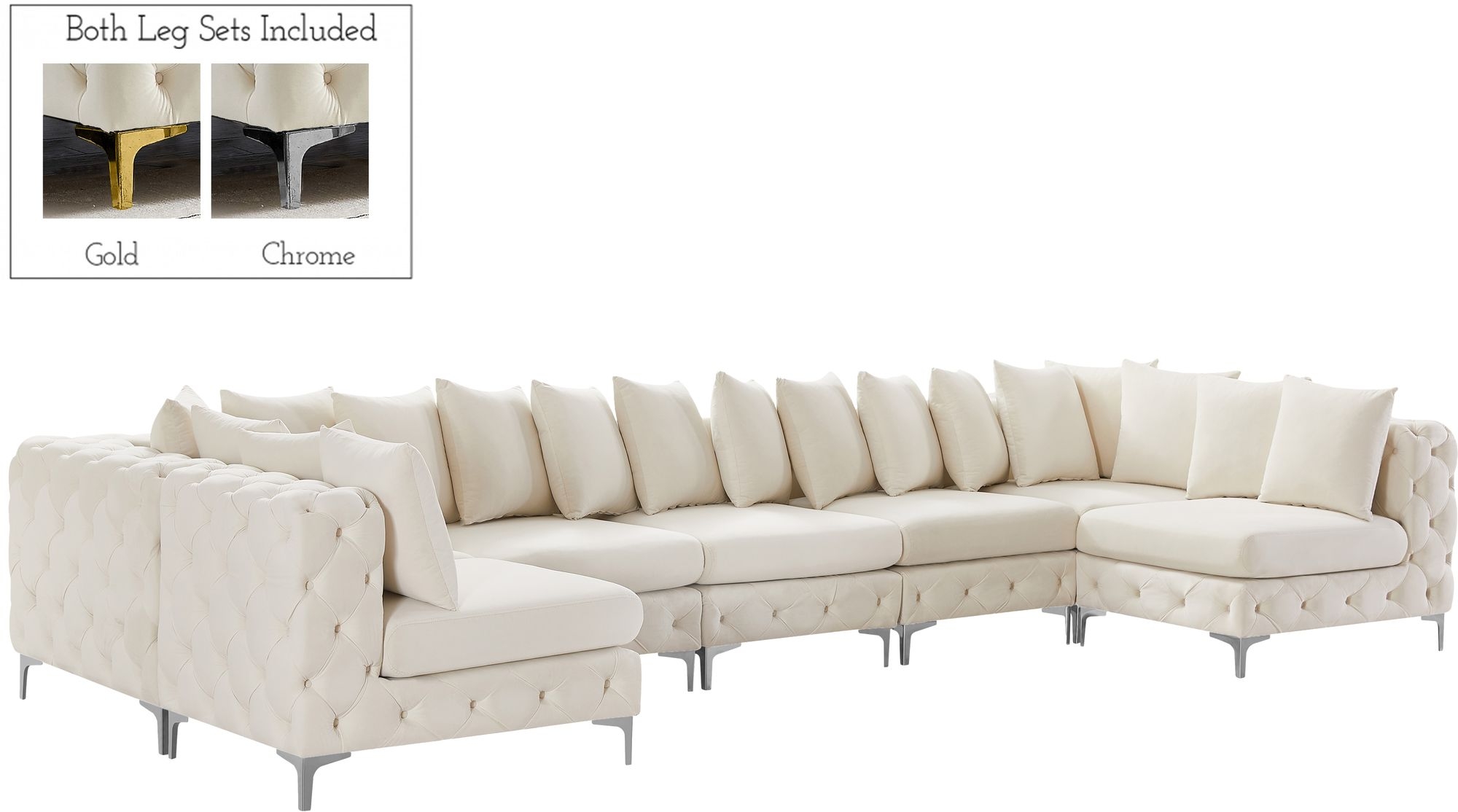 Tremblay 168" 7-Piece Velvet Modular Sectional