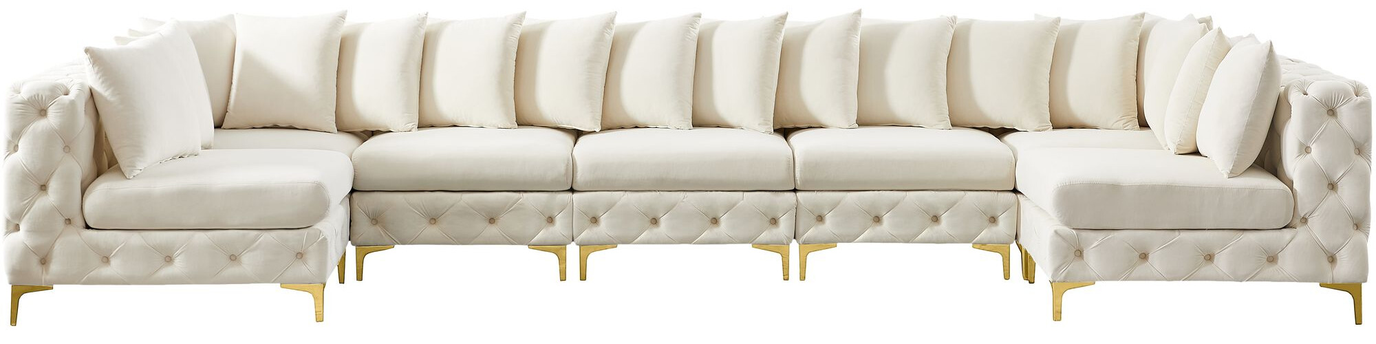 Tremblay 168" 7-Piece Velvet Modular Sectional