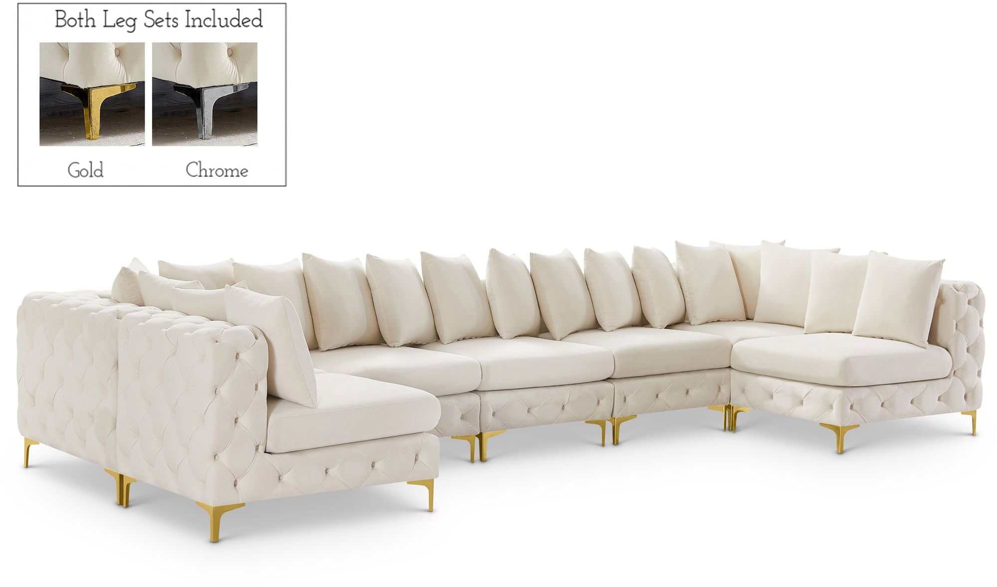 Tremblay 168" 7-Piece Velvet Modular Sectional