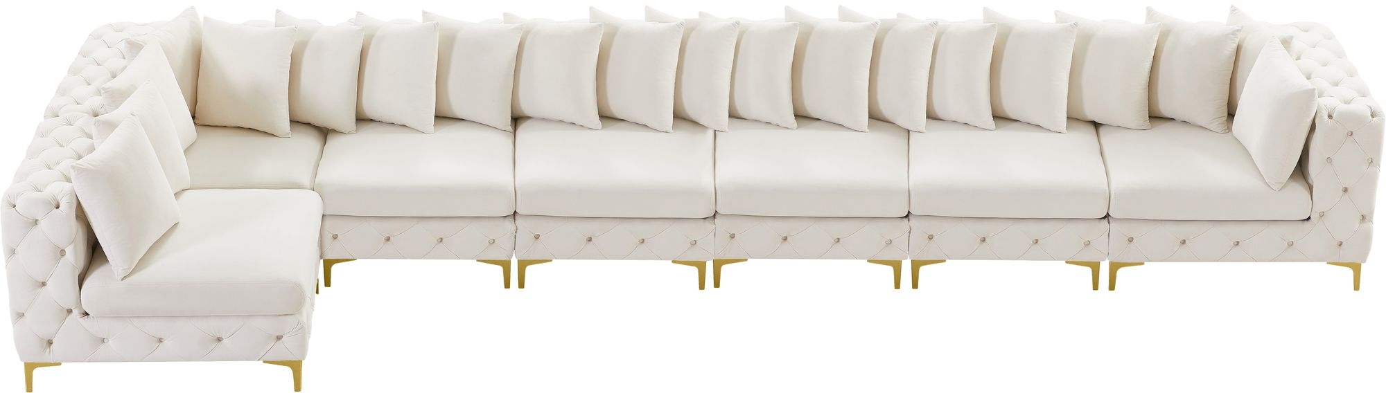 Tremblay 198" 7-Piece Velvet Modular Sectional