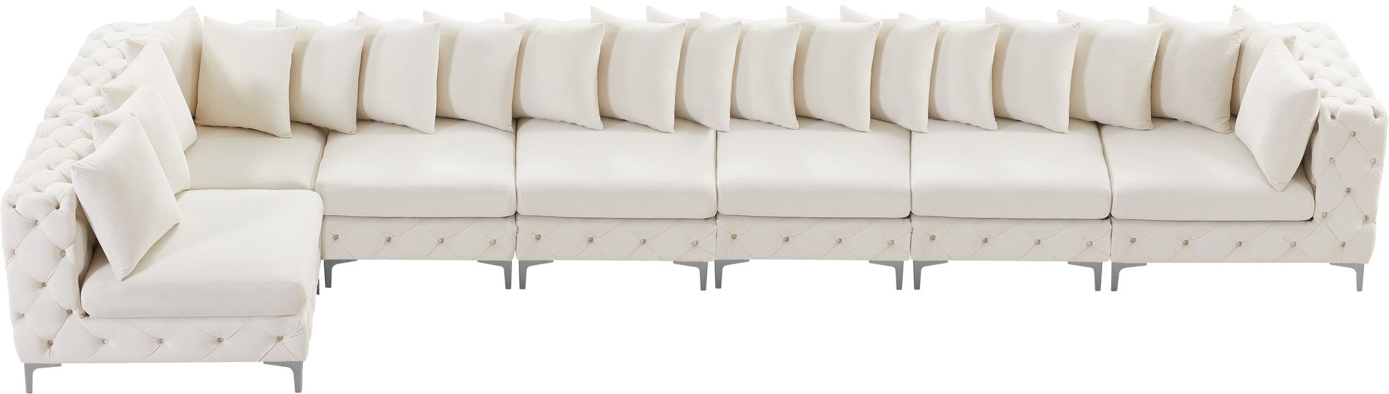 Tremblay 198" 7-Piece Velvet Modular Sectional