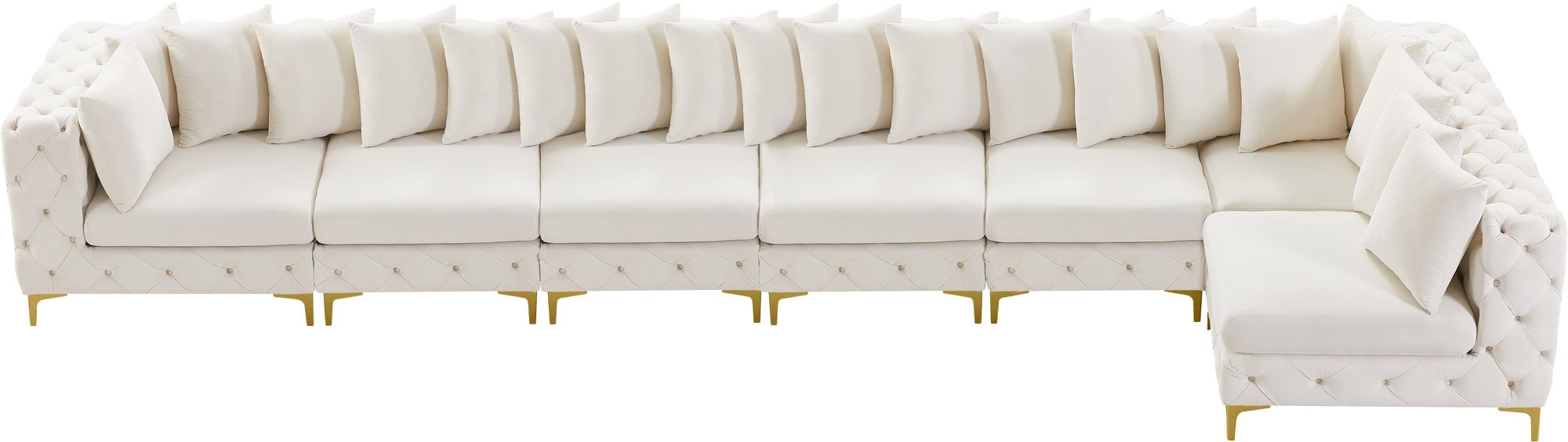 Tremblay 198" 7-Piece Velvet Modular Sectional