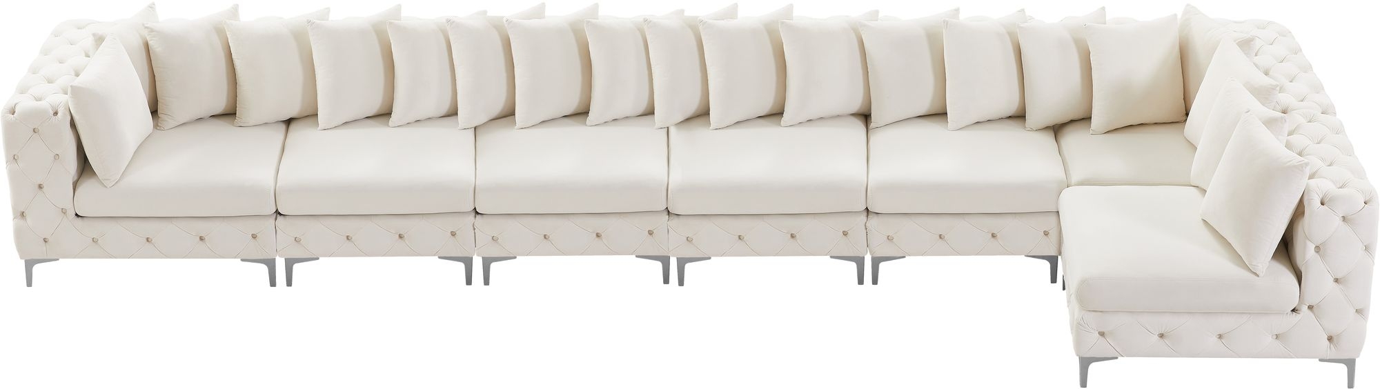 Tremblay 198" 7-Piece Velvet Modular Sectional