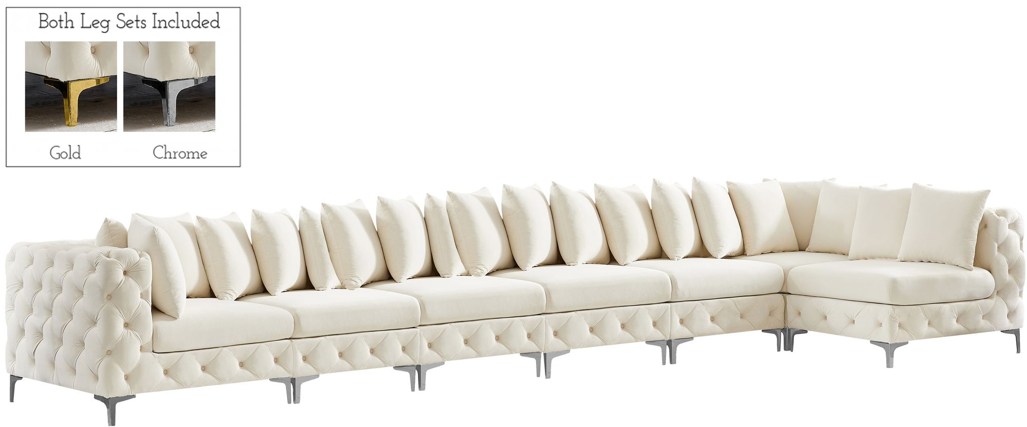 Tremblay 198" 7-Piece Velvet Modular Sectional