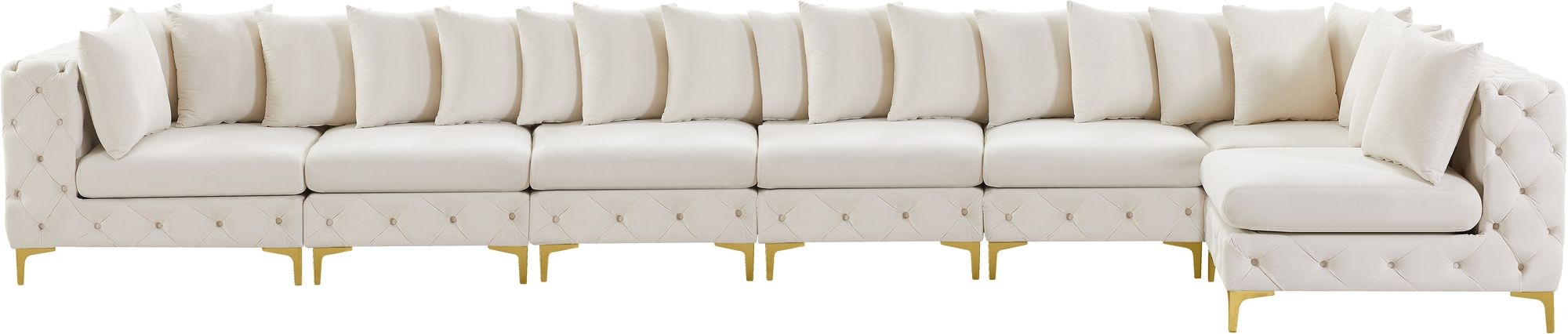 Tremblay 198" 7-Piece Velvet Modular Sectional