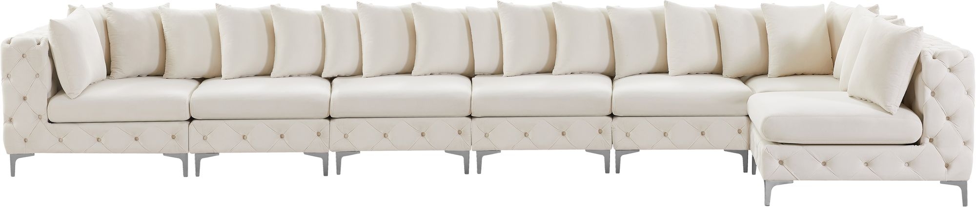 Tremblay 198" 7-Piece Velvet Modular Sectional
