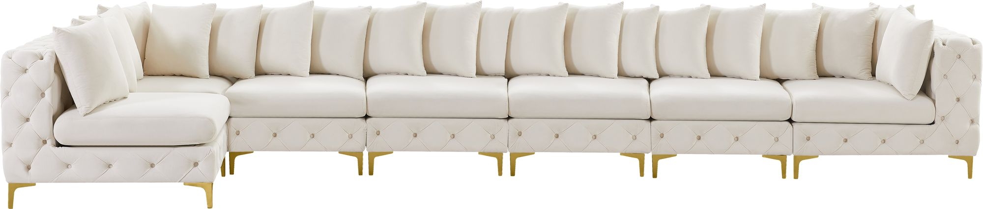 Tremblay 198" 7-Piece Velvet Modular Sectional