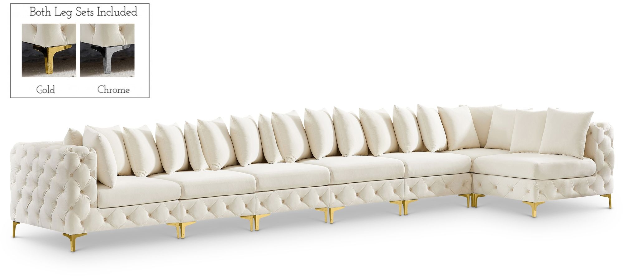 Tremblay 198" 7-Piece Velvet Modular Sectional