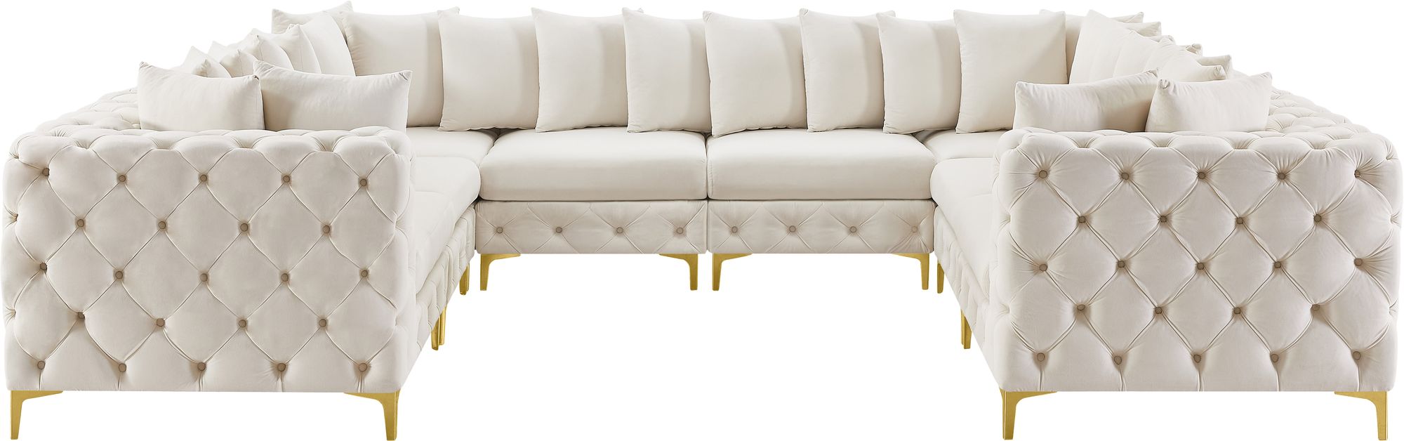 Tremblay 138" 8-Piece Velvet Modular Sectional