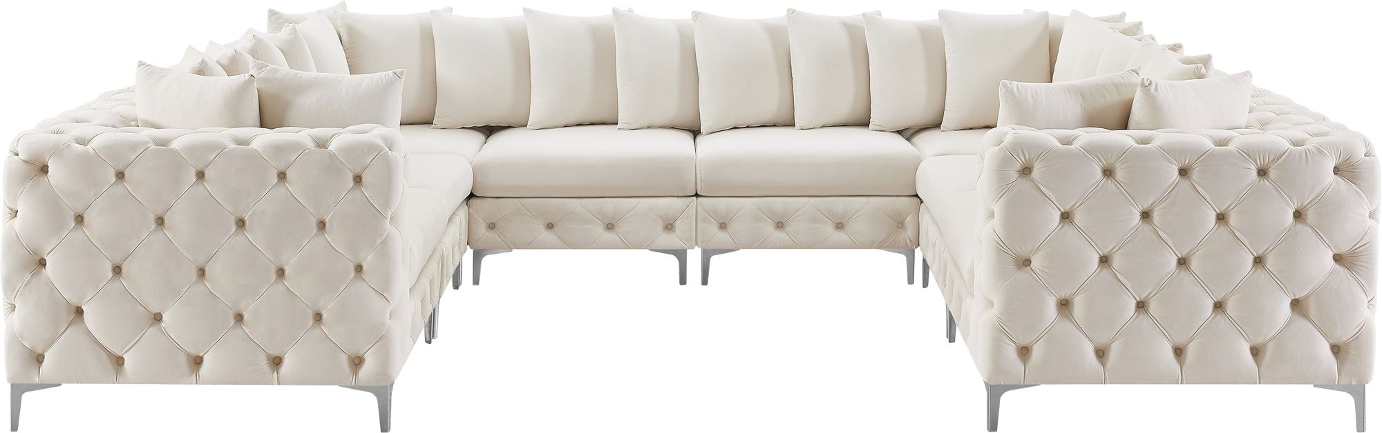 Tremblay 138" 8-Piece Velvet Modular Sectional
