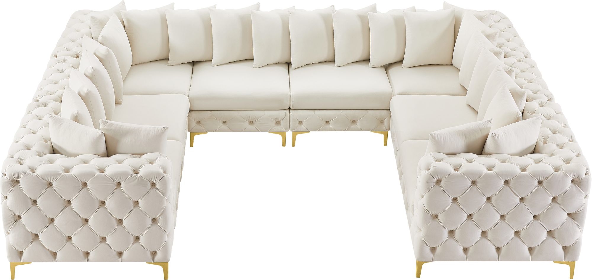 Tremblay 138" 8-Piece Velvet Modular Sectional