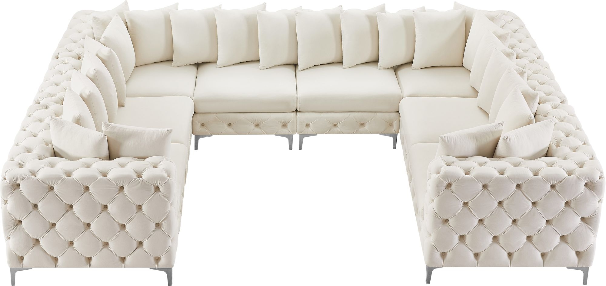 Tremblay 138" 8-Piece Velvet Modular Sectional