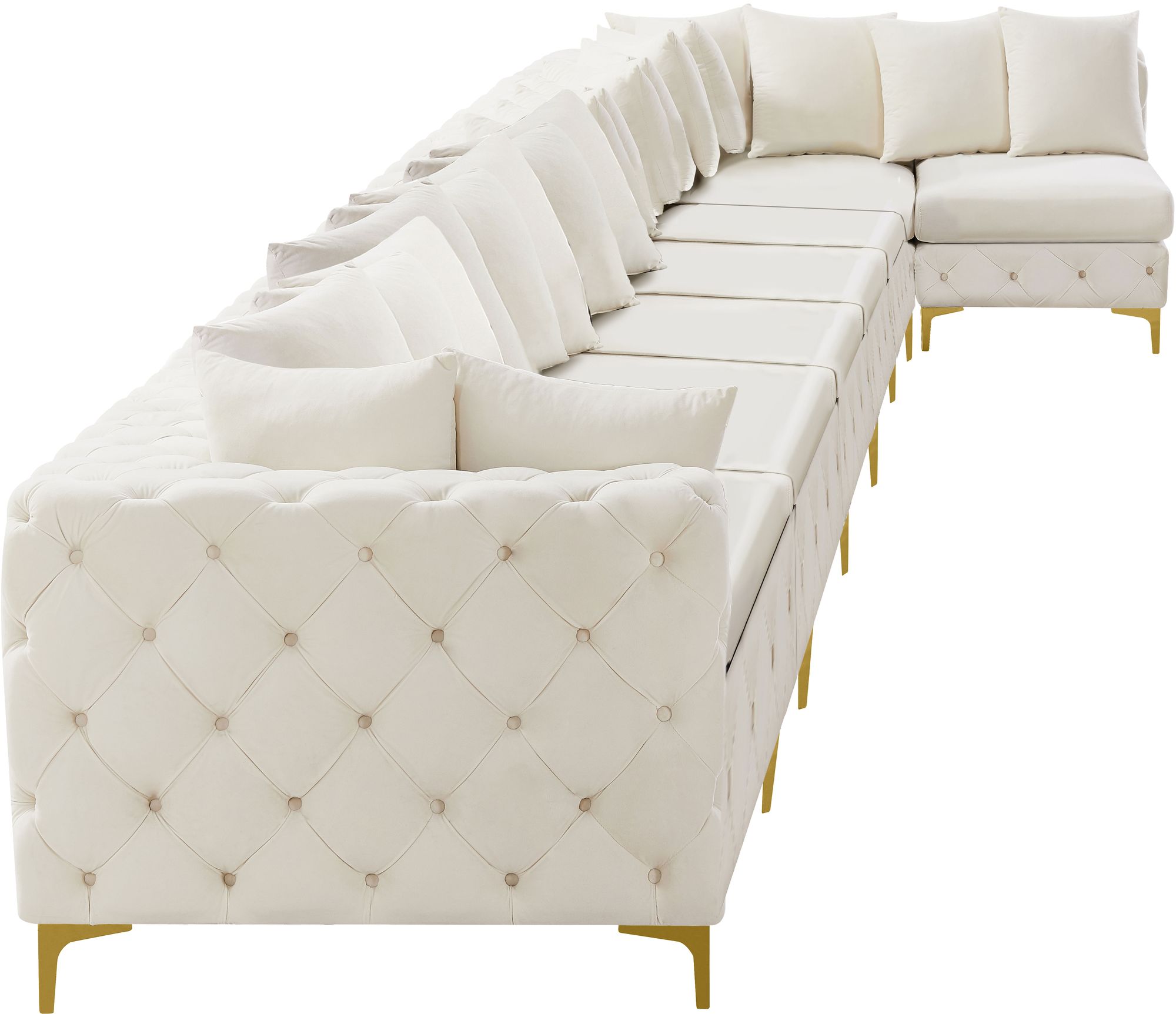 Tremblay 228" 8-Piece Velvet Modular Sectional