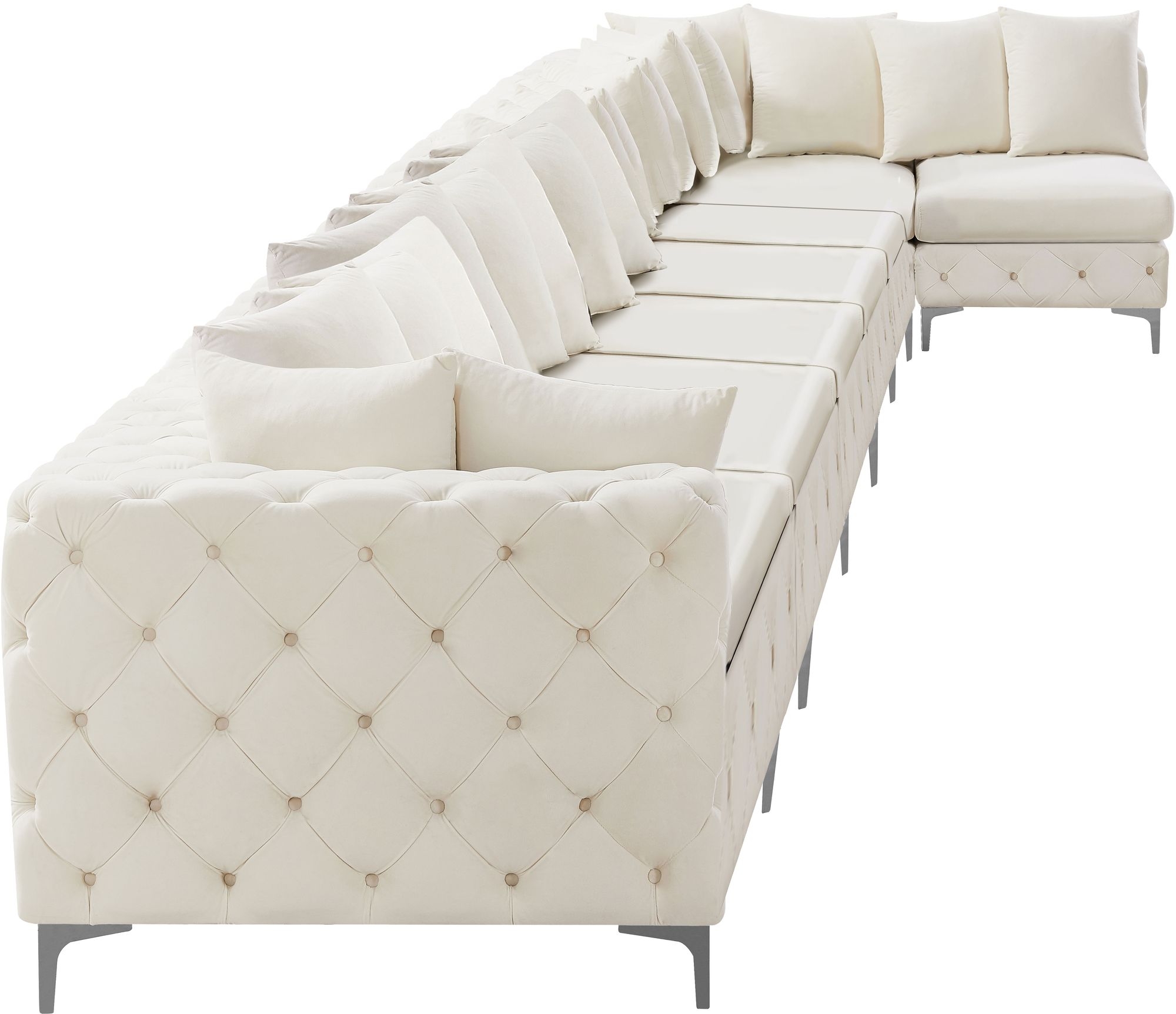 Tremblay 228" 8-Piece Velvet Modular Sectional