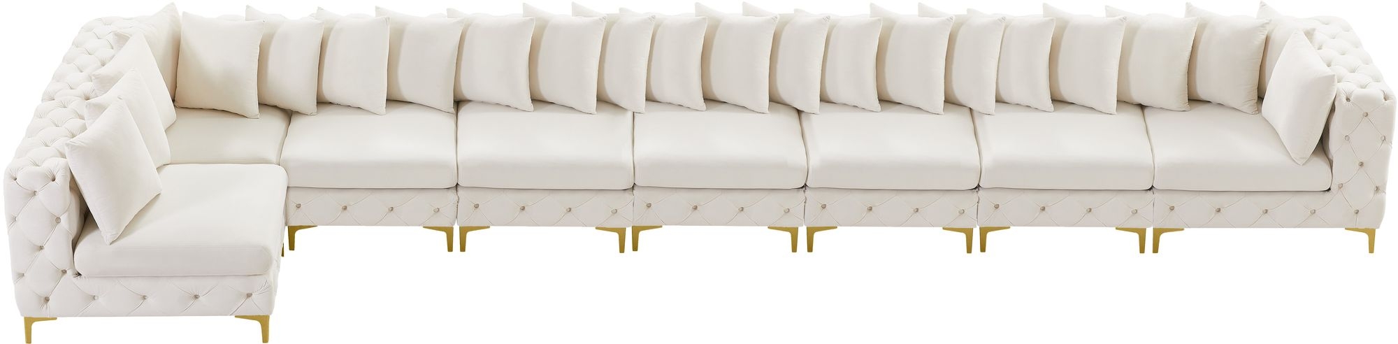 Tremblay 228" 8-Piece Velvet Modular Sectional