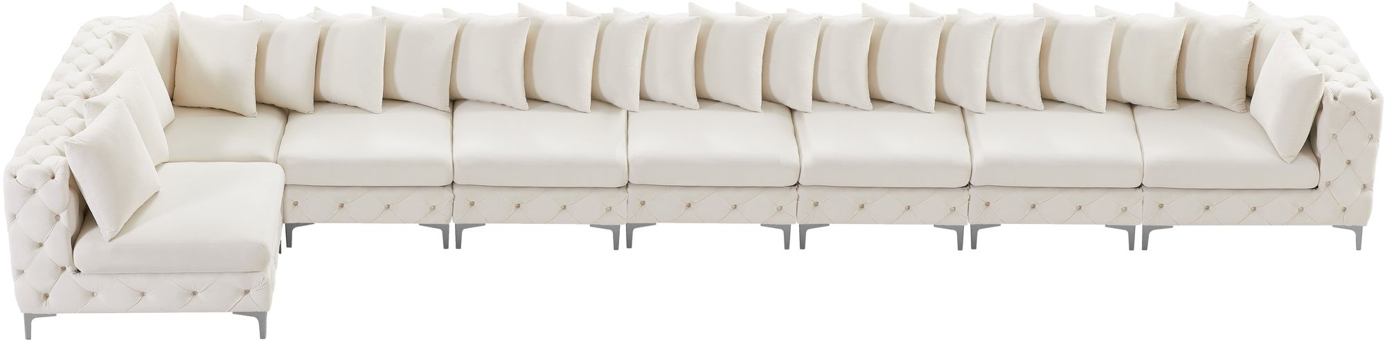 Tremblay 228" 8-Piece Velvet Modular Sectional