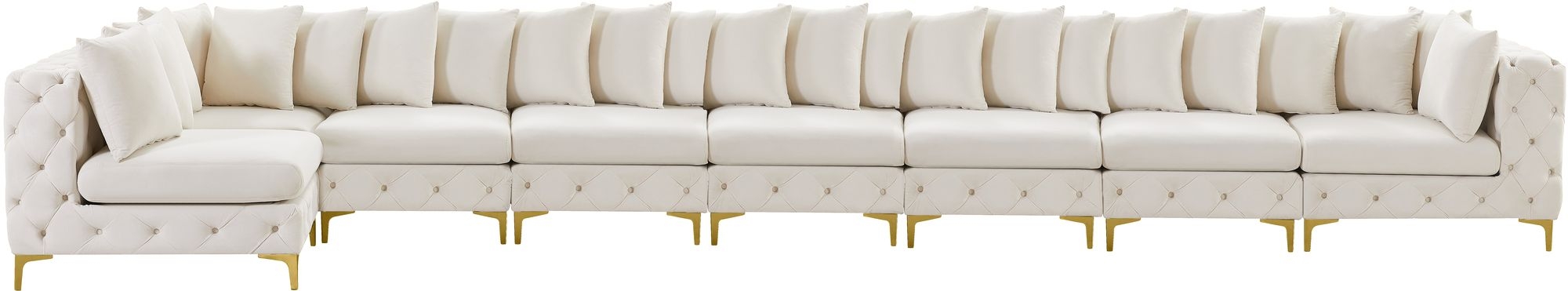 Tremblay 228" 8-Piece Velvet Modular Sectional