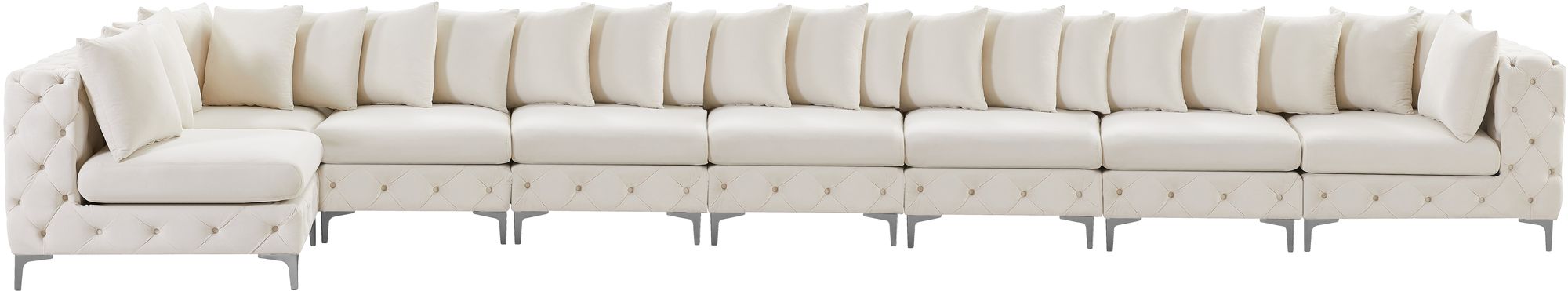 Tremblay 228" 8-Piece Velvet Modular Sectional