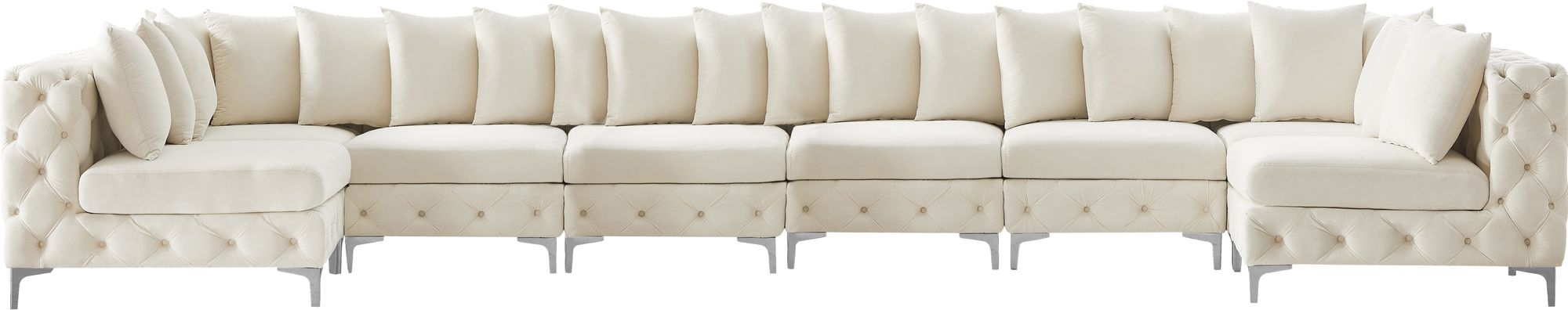 Tremblay 198" 8-Piece Velvet Modular Sectional