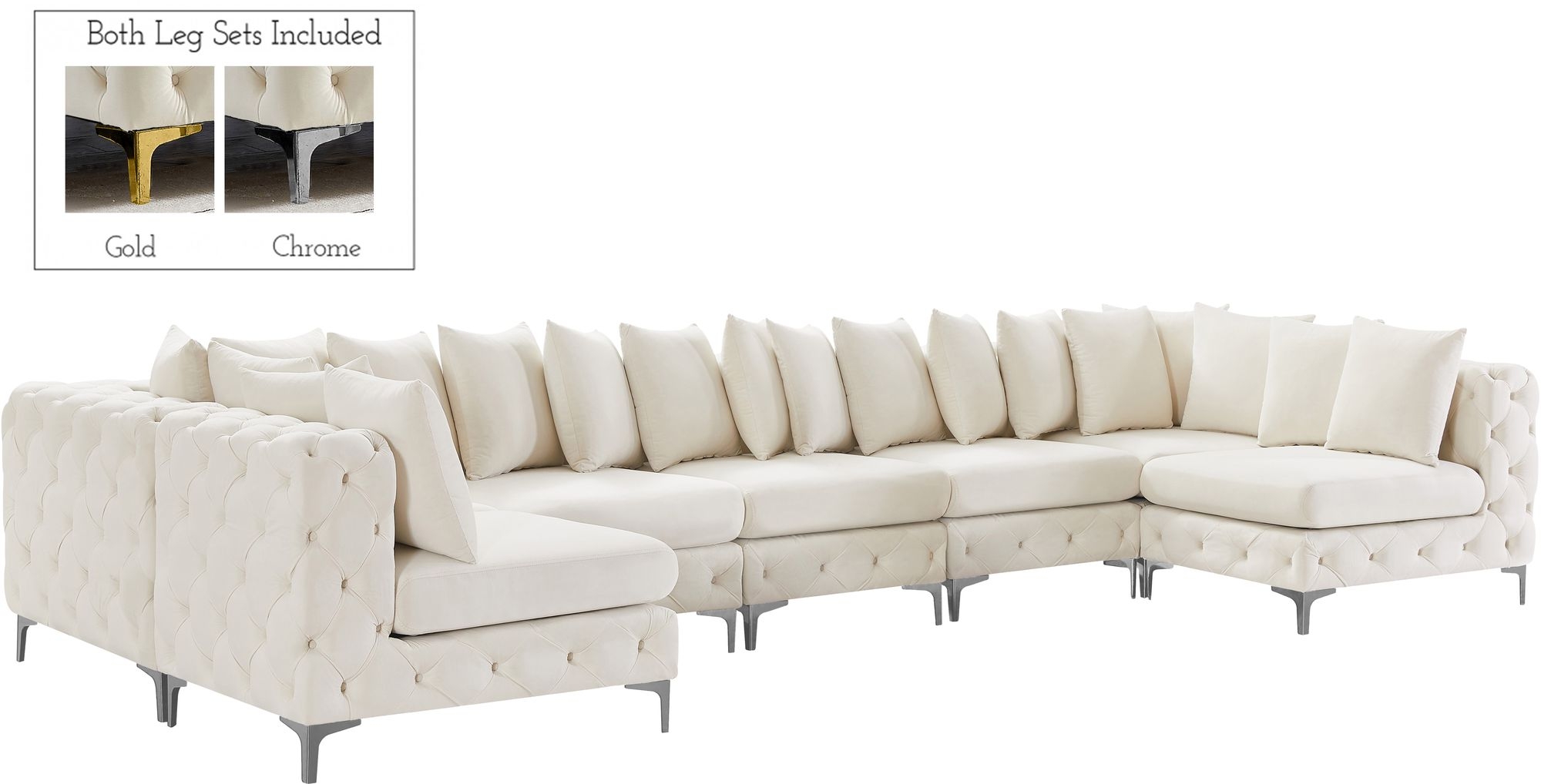Tremblay 198" 8-Piece Velvet Modular Sectional