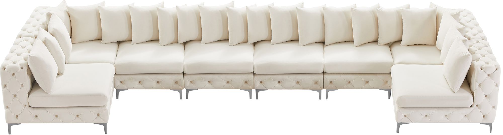 Tremblay 198" 8-Piece Velvet Modular Sectional