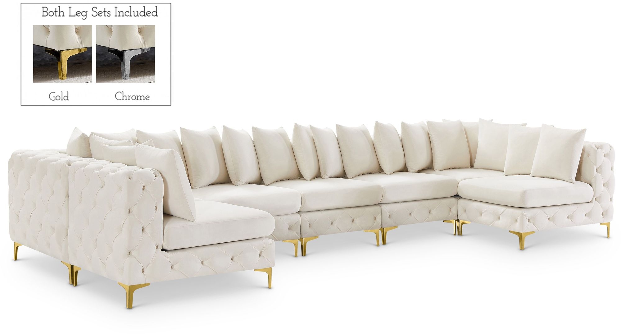 Tremblay 198" 8-Piece Velvet Modular Sectional