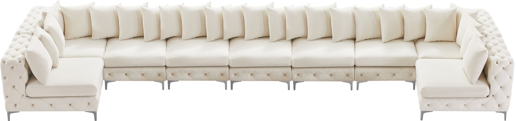 Tremblay 228" 9-Piece Velvet Modular Sectional