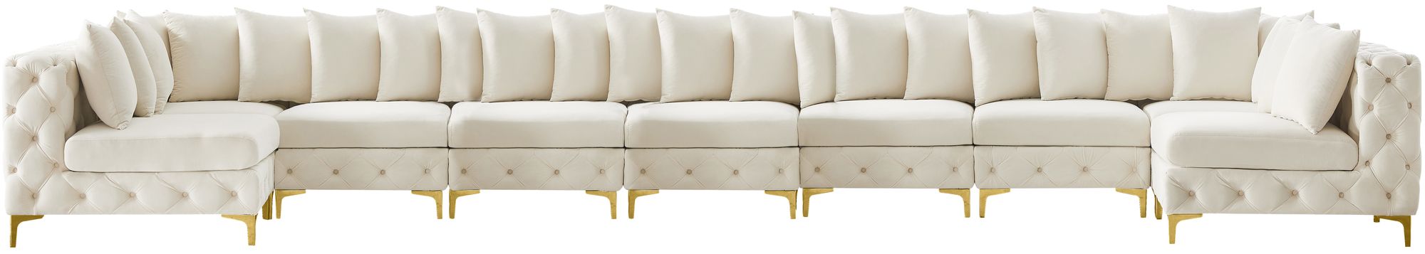 Tremblay 228" 9-Piece Velvet Modular Sectional