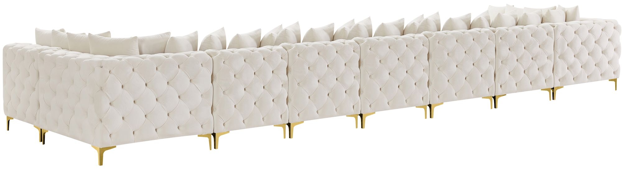 Tremblay 228" 9-Piece Velvet Modular Sectional