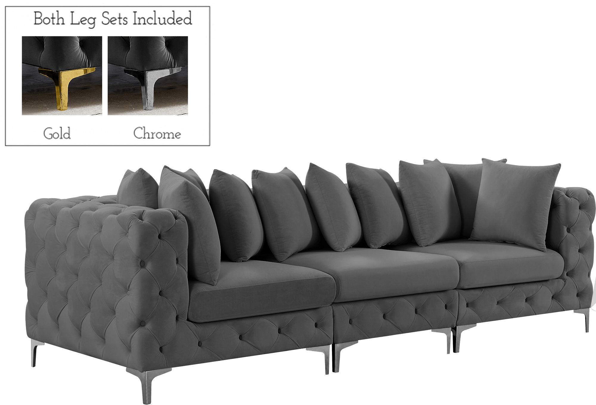 Tremblay 108" Velvet Modular Sofa