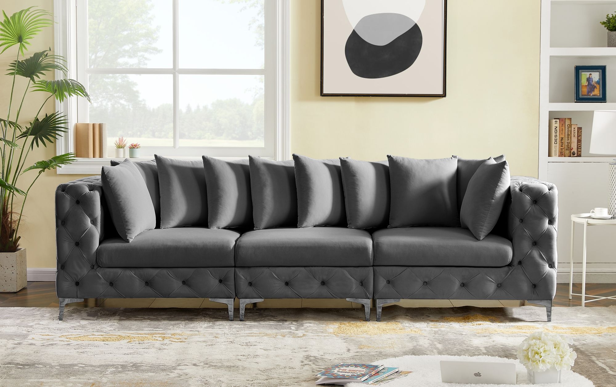Tremblay 108" Velvet Modular Sofa