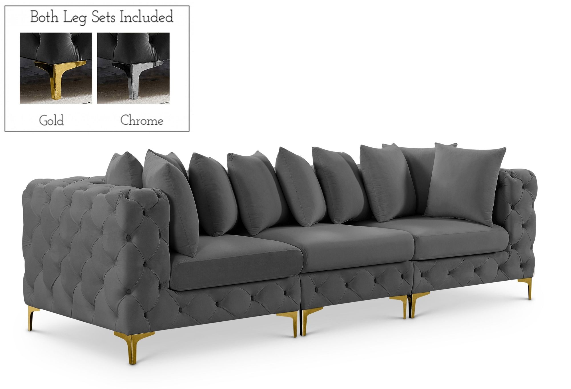 Tremblay 108" Velvet Modular Sofa