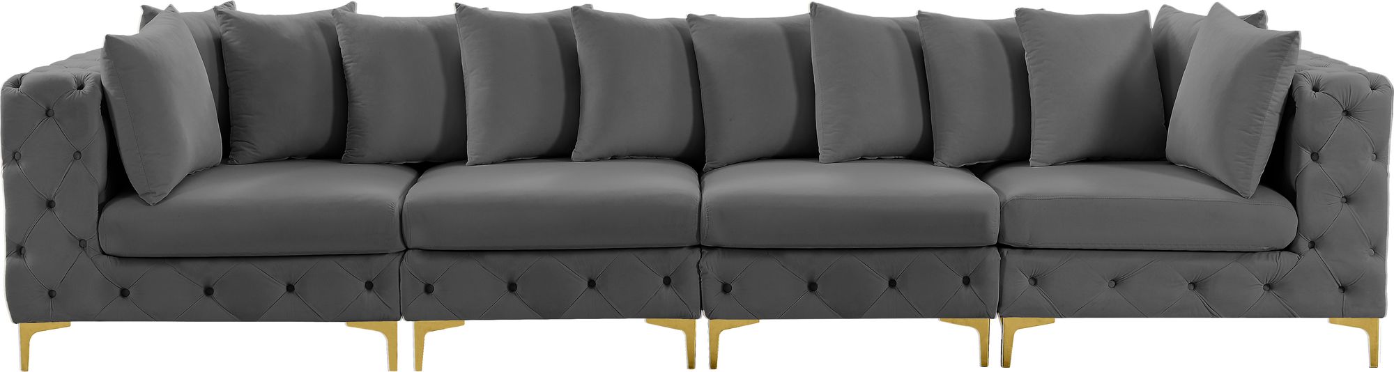 Tremblay 138" Velvet Modular Sofa