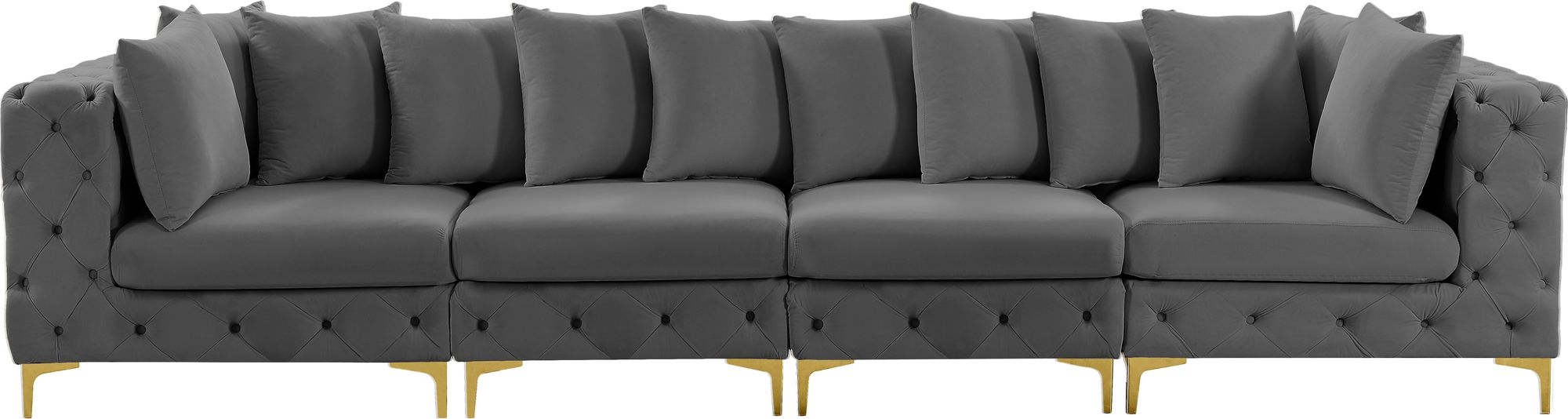 Tremblay 138" Velvet Modular Sofa