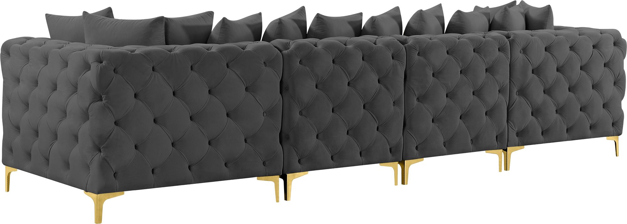 Tremblay 138" Velvet Modular Sofa