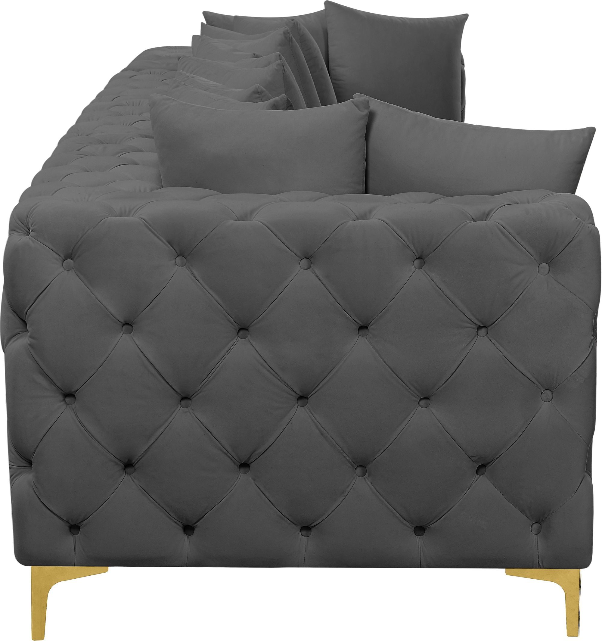 Tremblay 138" Velvet Modular Sofa