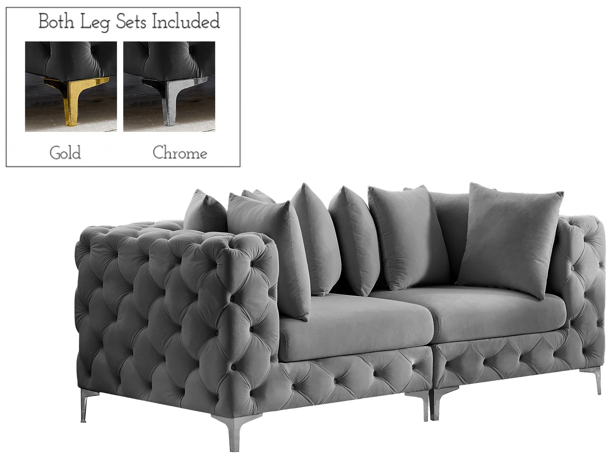 Tremblay 78" Velvet Modular Sofa