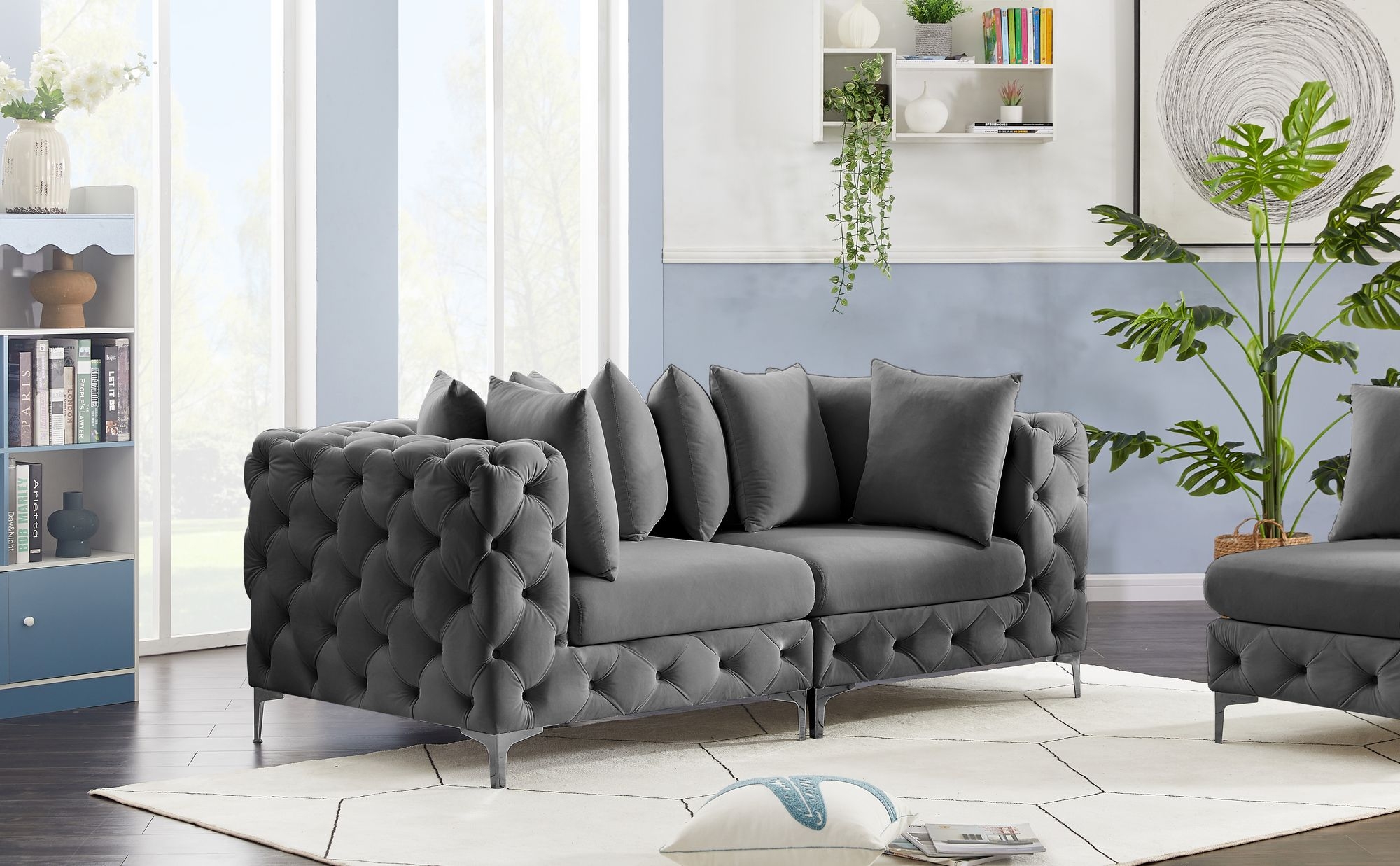 Tremblay 78" Velvet Modular Sofa