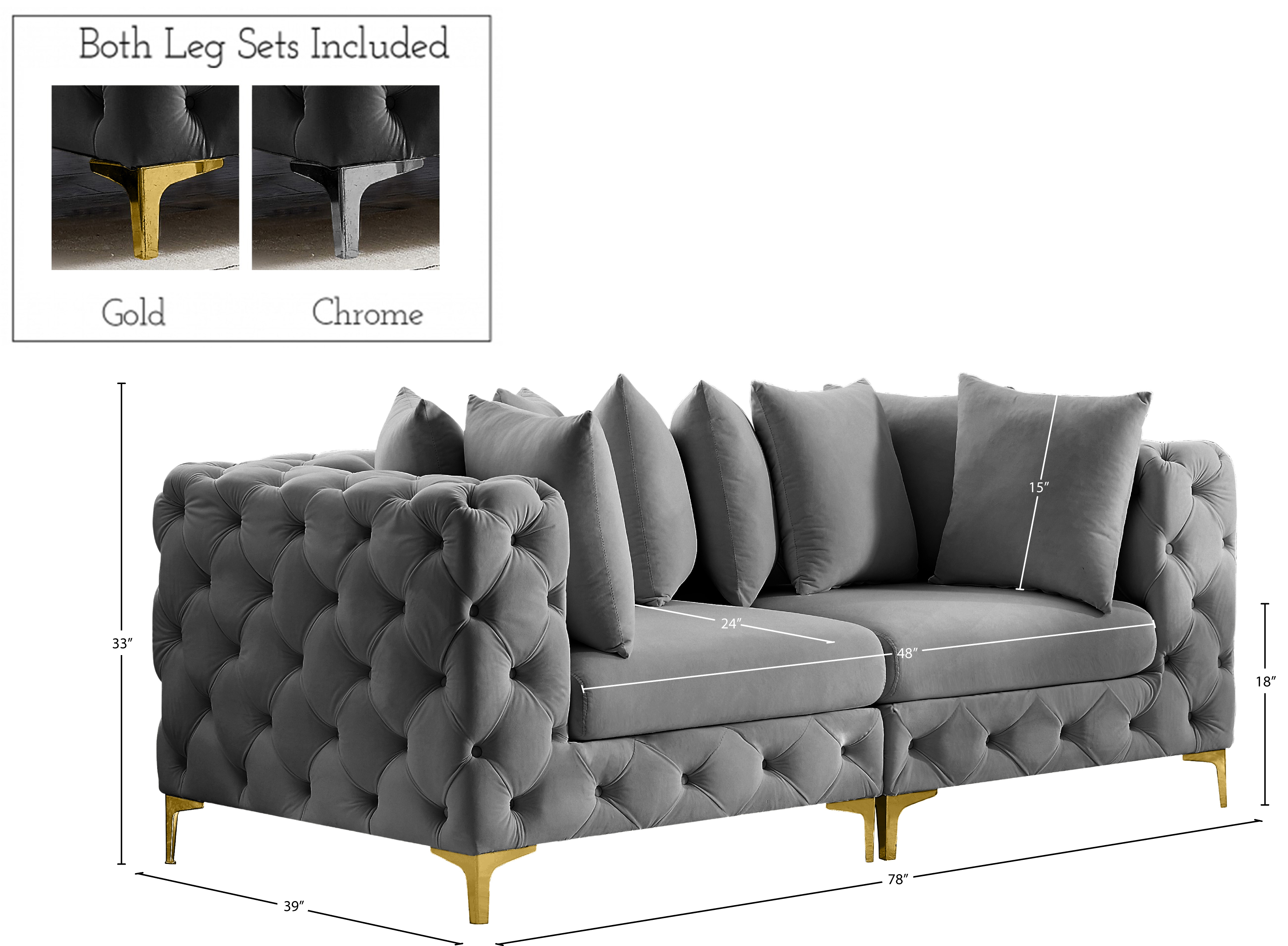 Tremblay 78" Velvet Modular Sofa