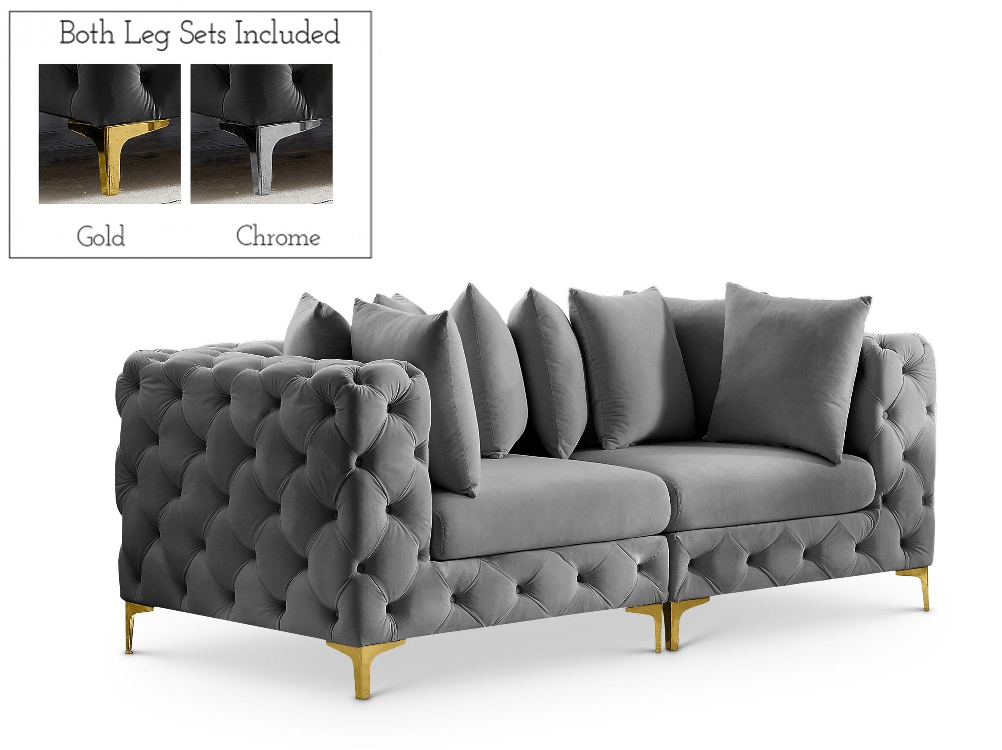 Tremblay 78" Velvet Modular Sofa