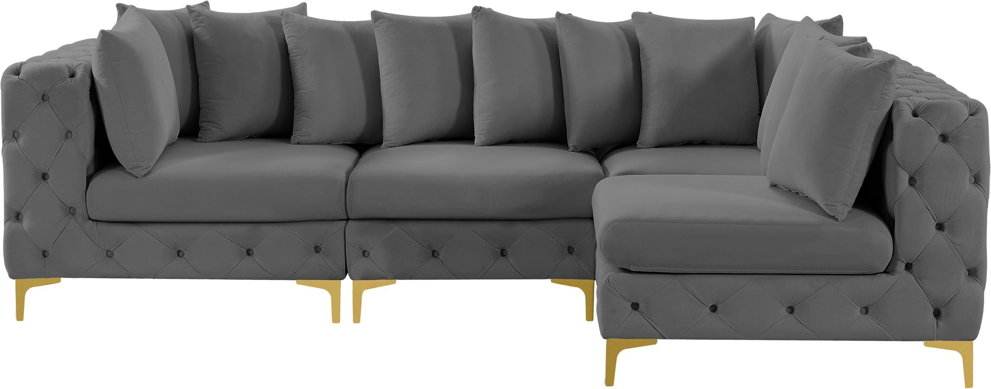 Tremblay 108" 4-Piece Velvet Modular Sectional