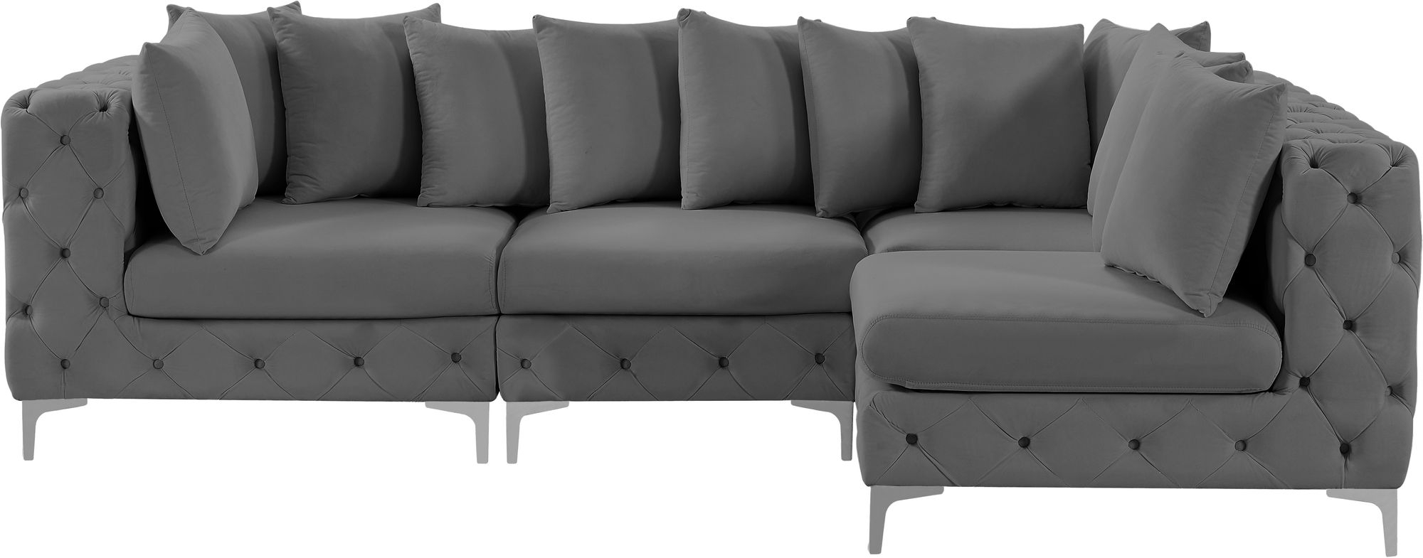 Tremblay 108" 4-Piece Velvet Modular Sectional