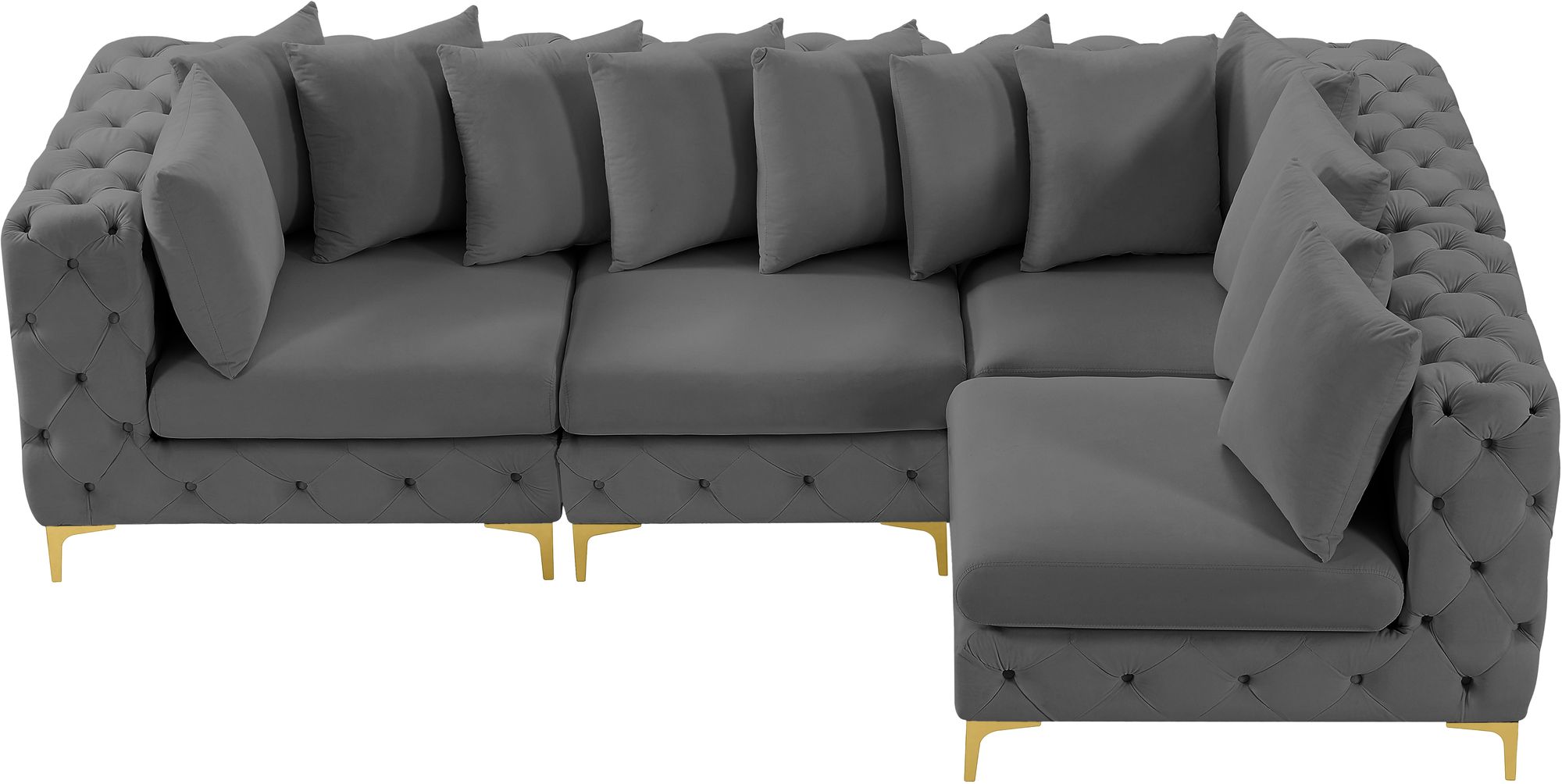 Tremblay 108" 4-Piece Velvet Modular Sectional