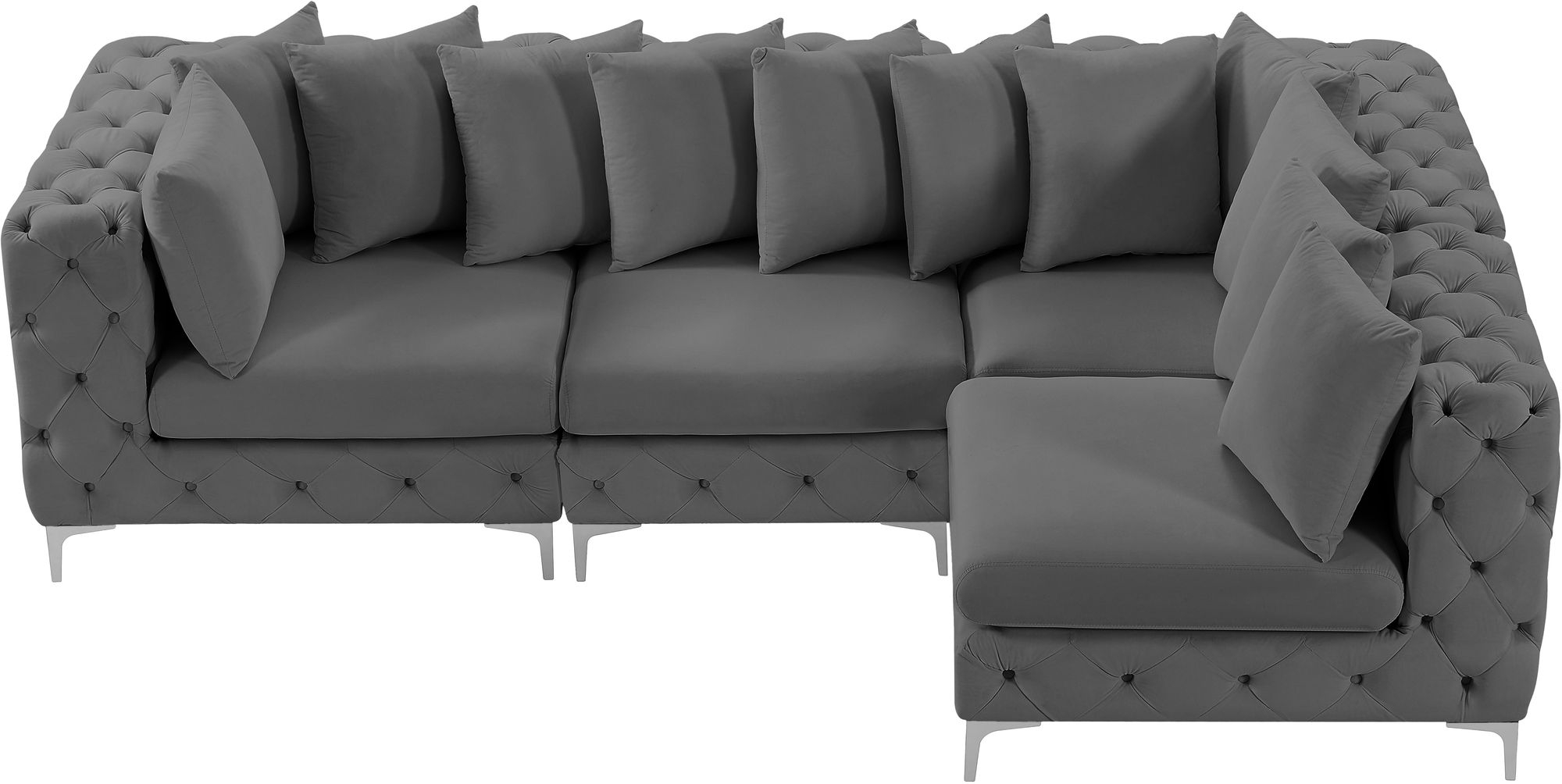 Tremblay 108" 4-Piece Velvet Modular Sectional
