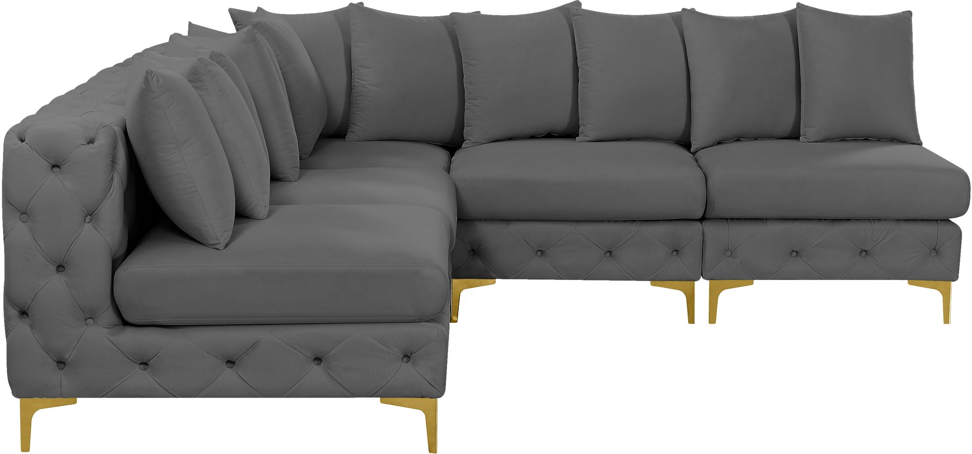 Tremblay 99" 5-Piece Velvet Modular Sectional