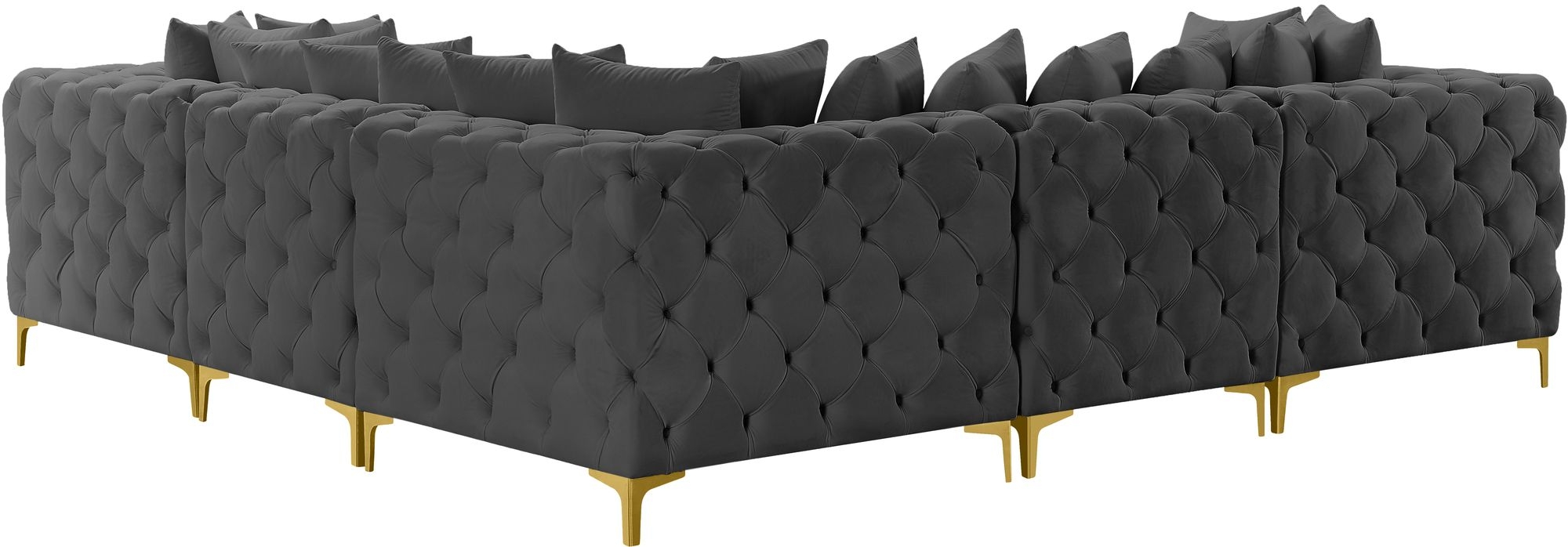 Tremblay 108" 5-Piece Velvet Modular Corner Sectional