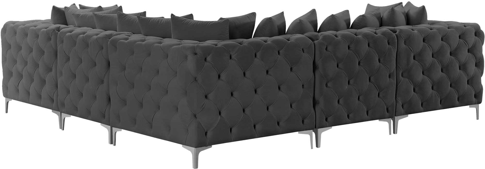 Tremblay 108" 5-Piece Velvet Modular Corner Sectional